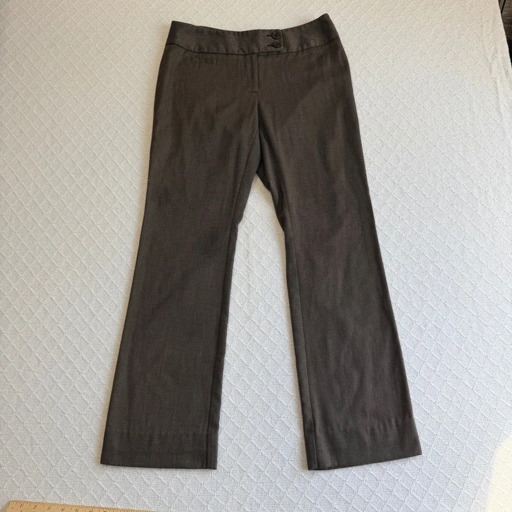 Apt 9 Modern Fit Brown Micro Pattern Dress Pants Trousers Womens Size 4
